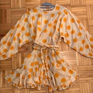 Rhode dress - cream and marigold